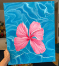 Floating Hibiscus, 16x20 Original