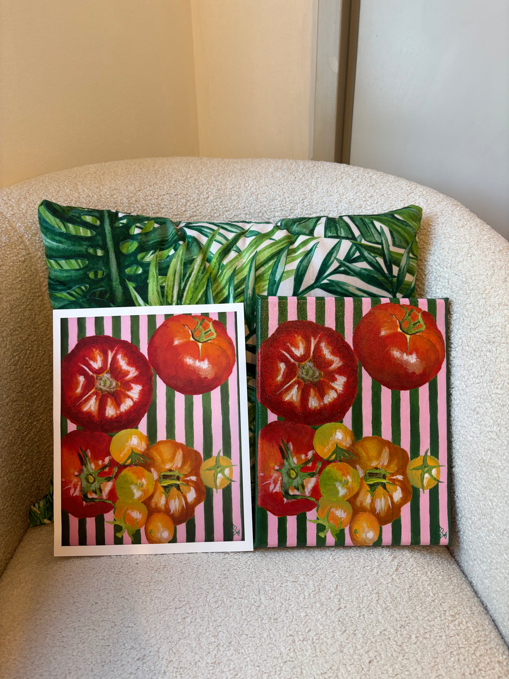 Tomatoes & Stripes, 8x10 Inch Print