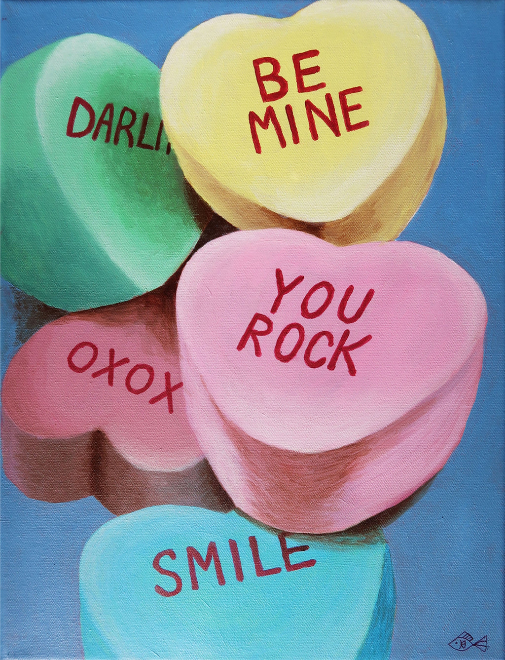 Conversation Hearts, 8x10 Inch Print