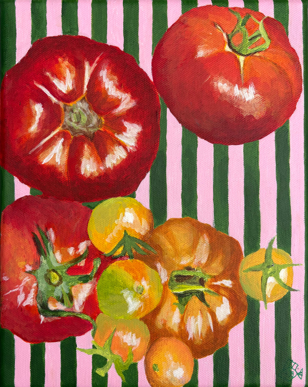 Tomatoes & Stripes, 8x10 Original