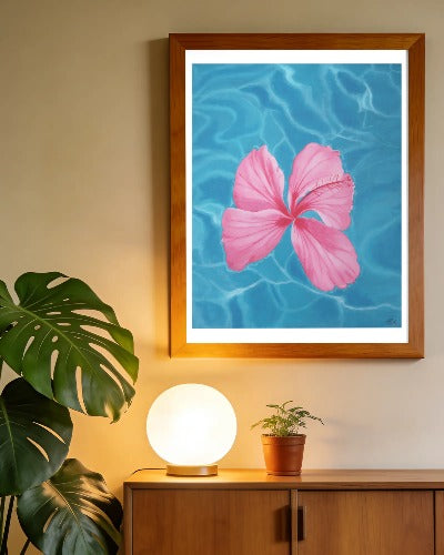 Floating Hibiscus, 8x10 Inch Print